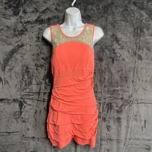 Vintage Deb Dress Women's Medium Y2K Beaded Bodycon Party Going Out Padded Bust